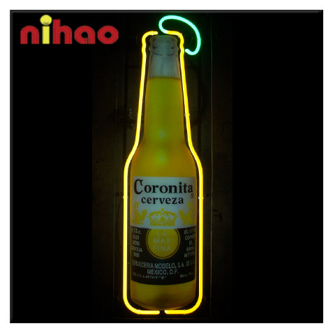 Bottle shape neon sign